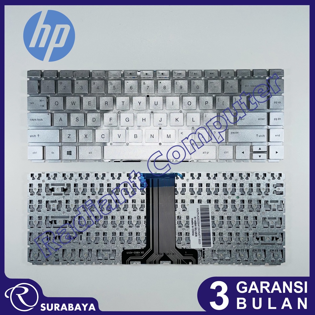 Keyboard HP 14g-BR TPN-Q186 TPN-Q187 240-G6 245-G6 SILVER