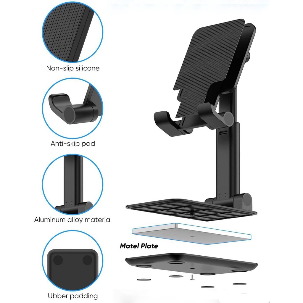 Aksesoris Handphone Stand Holder Hp Meja Lipat Fleksibel
