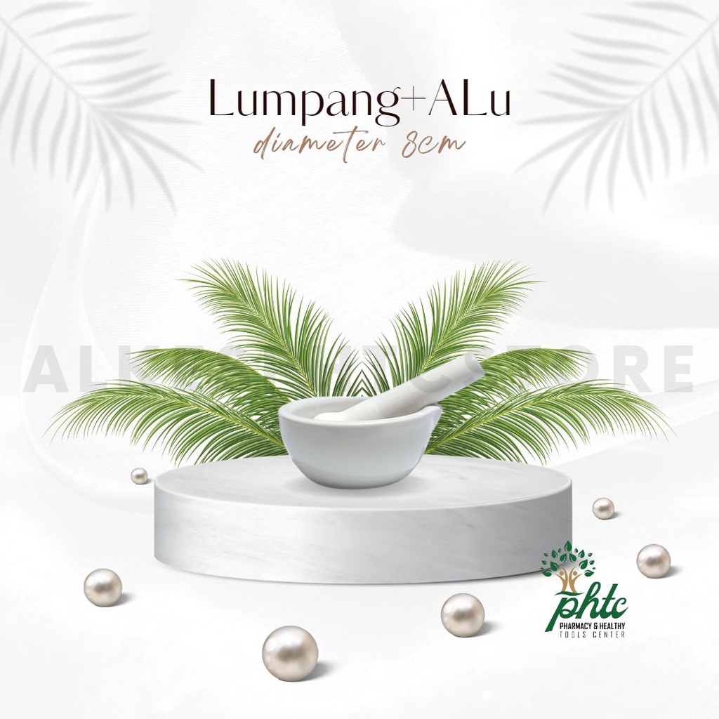 Mortir 8cm l Lumpang + Alu / Stamper Diameter 8 cm