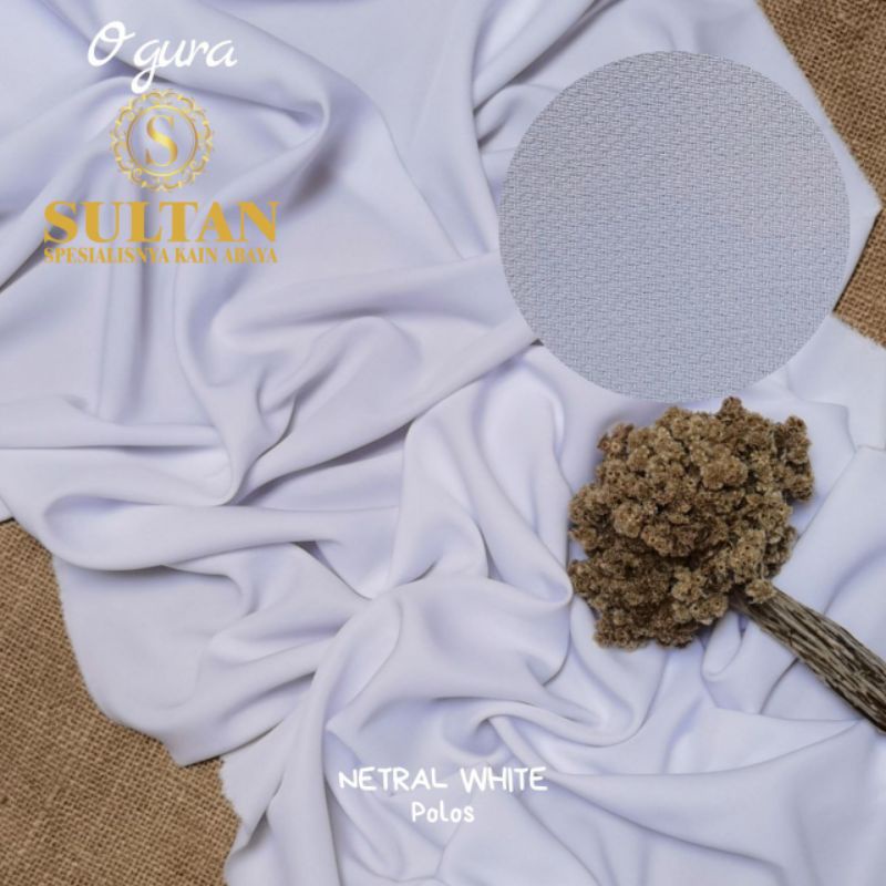 KAIN SULTAN OGURA NETRAL WHITE EMBOSS