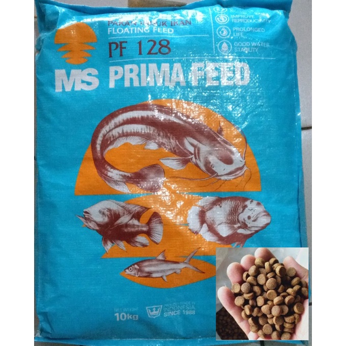 Pakan Pelet Induk Ikan Indukan Prima Feed PF 128 REPACK 1 Kg Nila Lele Patin