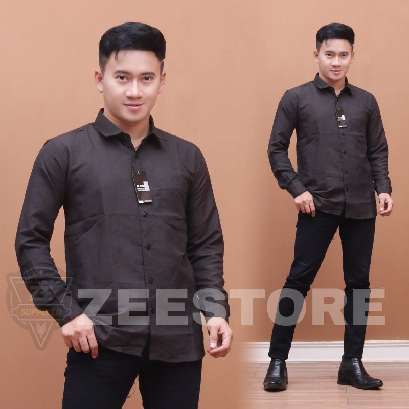 ZEESTORE.ID kemeja polos alisan lengan panjang kemeja formal all farian warna