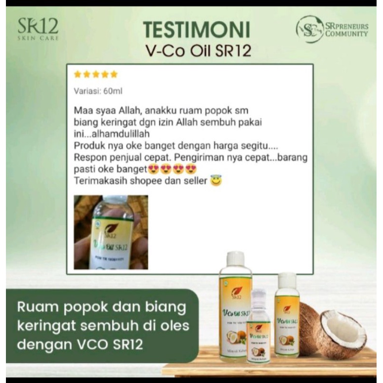 VCO OIL SR12 minyak untuk biang keringat anak dan gatal