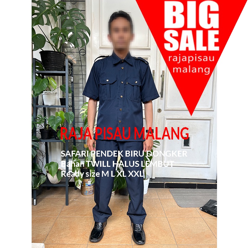 Setelan Seragam Safari Security HITAM COKLAT NAVY Terbaru Lengan Pendek Baju Safari Satpam Bodyguard Supir Pakaian