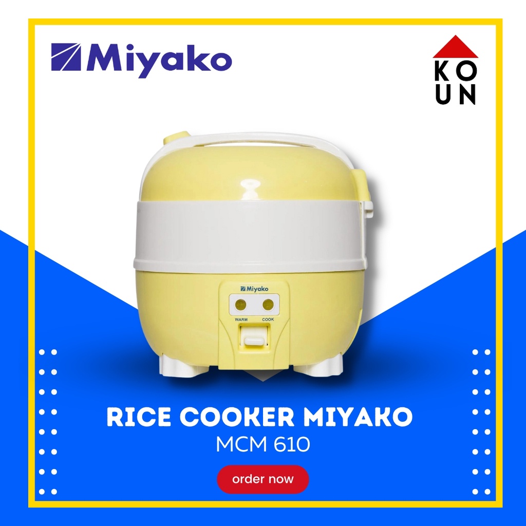 (COD READY) Magic Com Miyako MCM610 / MCM 610 / MCM-610 - Rice Cooker Miyako MCM610 - KUNING / Penan