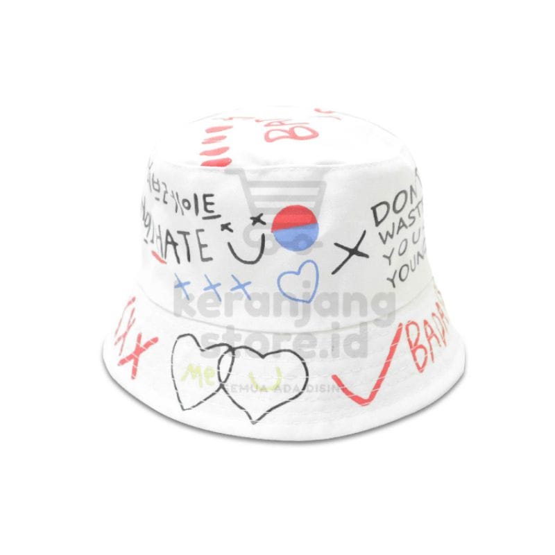 TOPI BUCKET NAMA ANAK TOPI BUCKET Topi Bucket Hat Korea Model Badas Anak GERATIS BORDIR NAMA