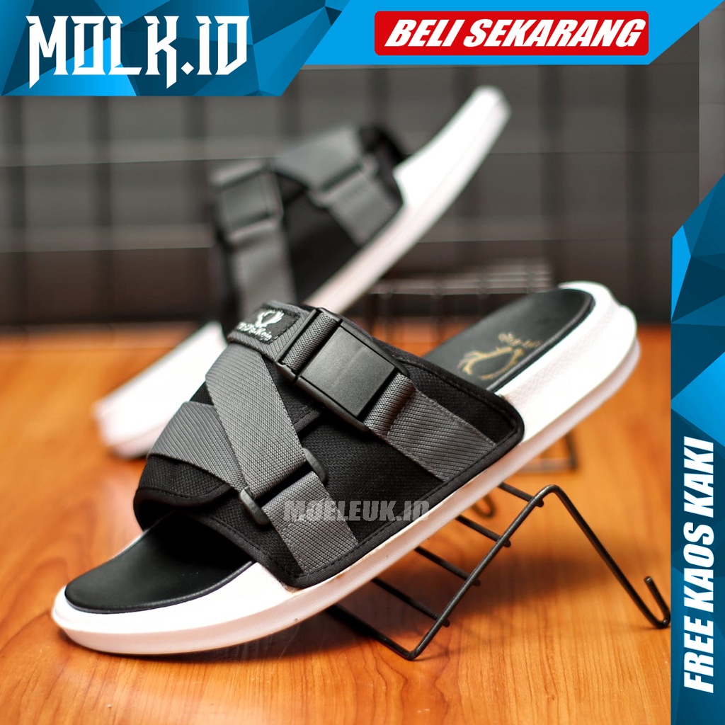 MOLK|Sendal Slop Pria Sandal Slide Pria Original Distro Fashion Simple Casual Selop Santai Laki Laki