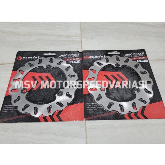 PIRINGAN CAKRAM DISK DISC BRAKE SCARLET SET DEPAN BELAKANG NMAX N MAX