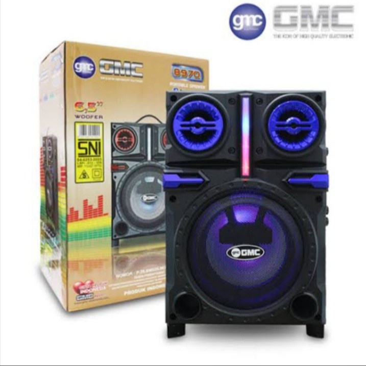 Speaker Portable Meeting Bluetooth 6.5&quot; GMC 897Q + Mic + Remote