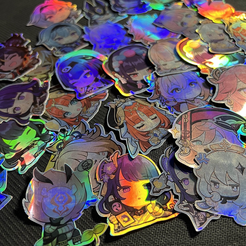 

Genshin Impact - Sticker Hologram isi 3 Pcs