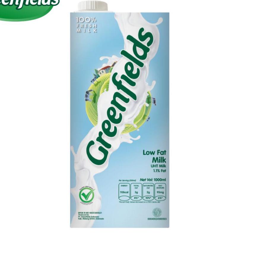 

Greenfields Susu UHT Low Fat Milk 1000 ml
