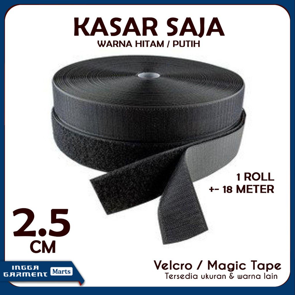 

VELCRO 2,5 CM MAGIC TAPE KASAR 18 METER