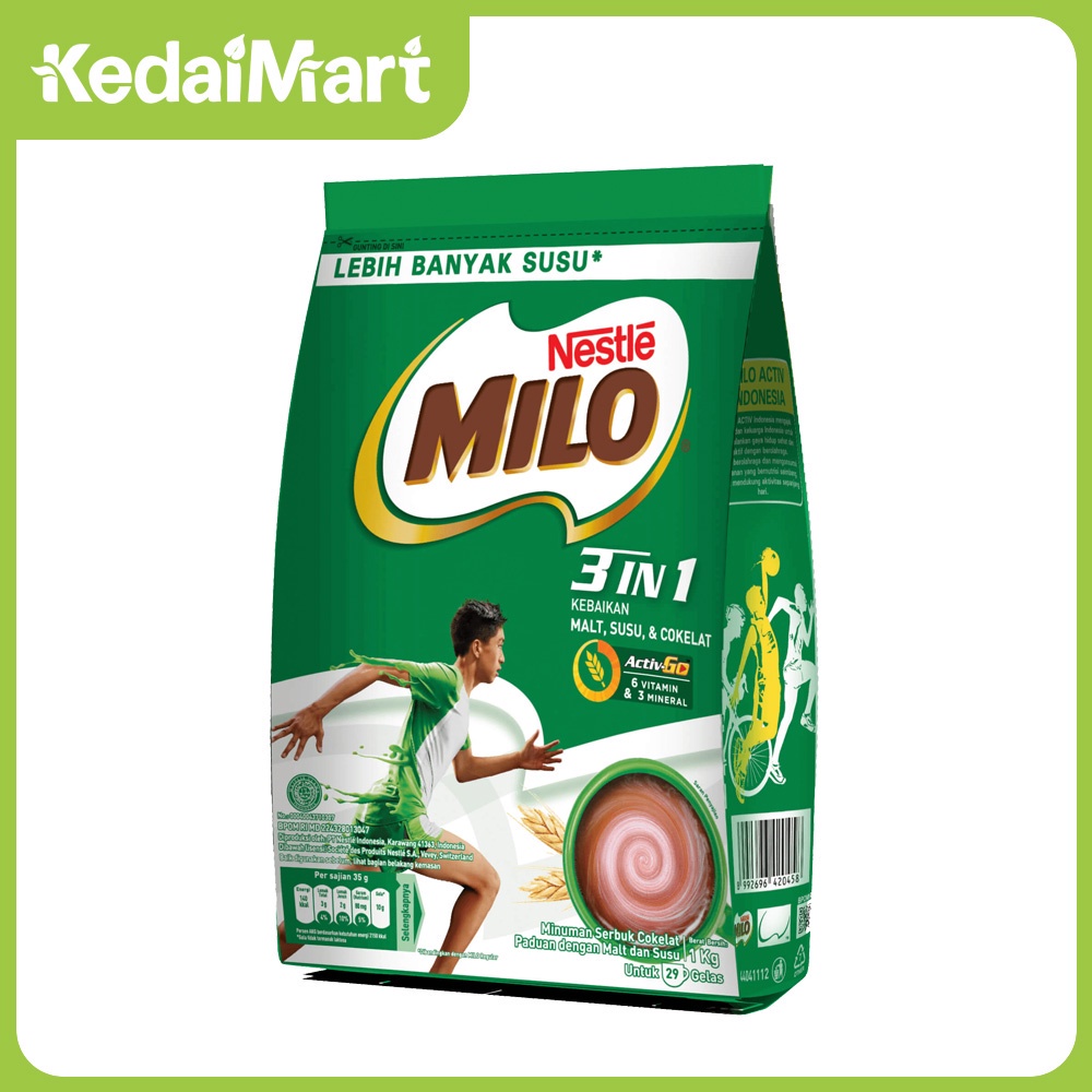 

Milo 3In1 Susu Bubuk Coklat Pouch 1 Kg