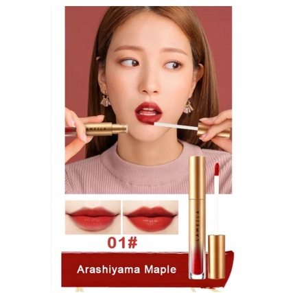 LAMEILA Lip Glaze Lipstik Pelembab Tahan Lama Lip Gloss Pewarna Bibir Cair Gold