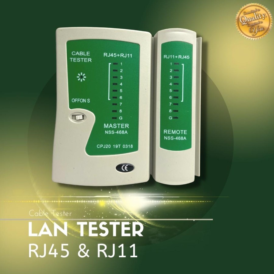LAN Tester Alat Penguji Kabel Lan RJ45 Rj11 Alat Tes Kabel Network