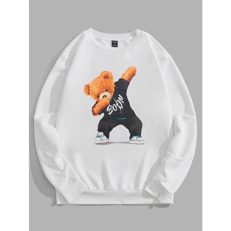 BOOM BEAR Sweatshirt Basic II Sweater Crewneck Print DTF II Sz M - XL Anak &amp; Dewasa ( Pria &amp; Wanita )