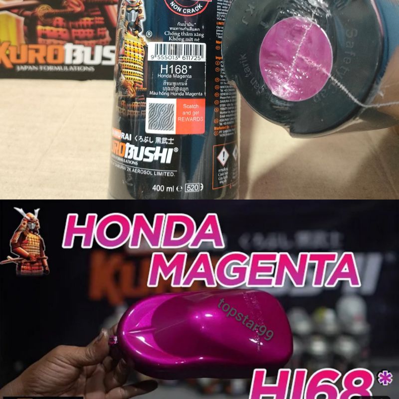 Pilok Pilox Cat Samurai Honda Magenta H168 168 Ungu Honda 400ml Cat Semprot Samurai Paint Kurobushi Aerosol