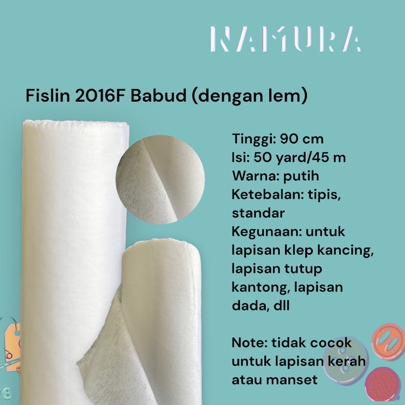 Kain Keras Staplex Staplek 2016F Putih Babud