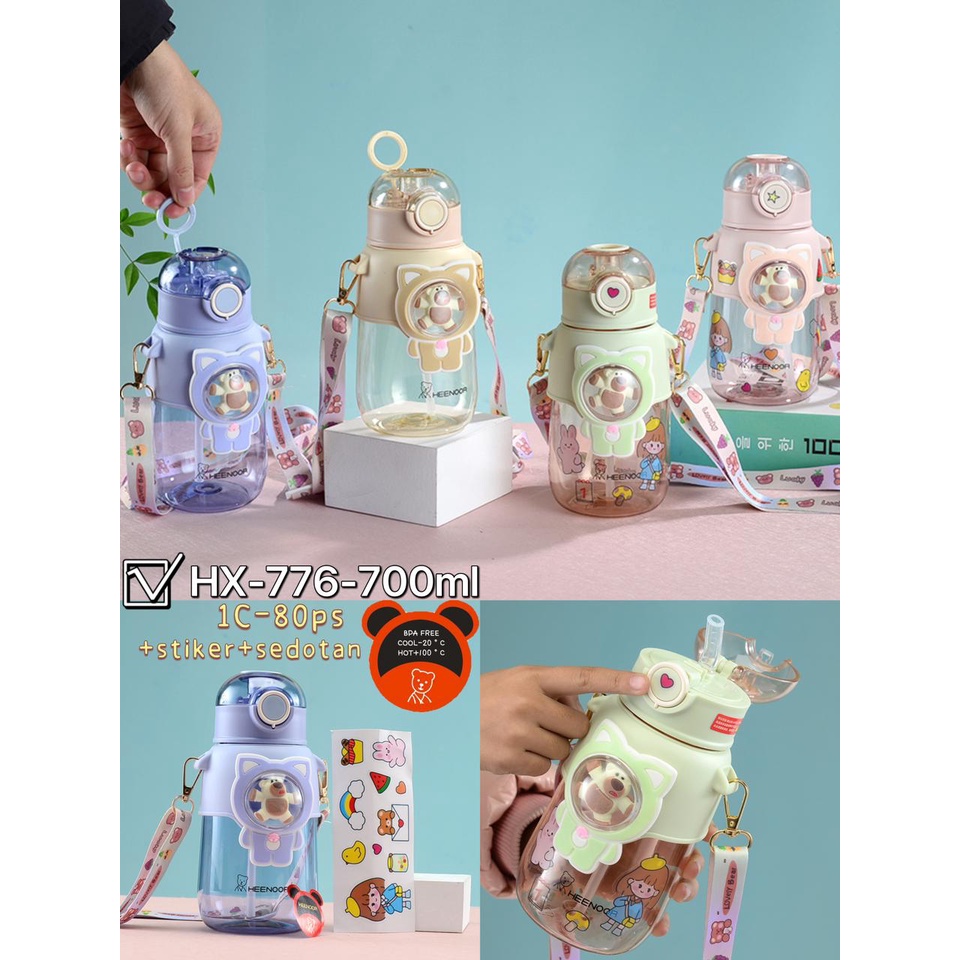 TOKO21GROSIR-- BARUU!!! BOTOL MINUM ANAK KODE HX 776 FREE STIKER + TALI+SEDOTAN KAPASITAS 700 ML