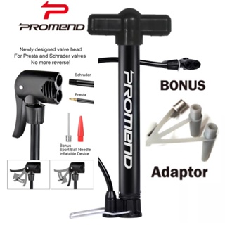 Pompa Sepeda Promend P02 120 PSI Alloy Pentil Schrader dan Presta