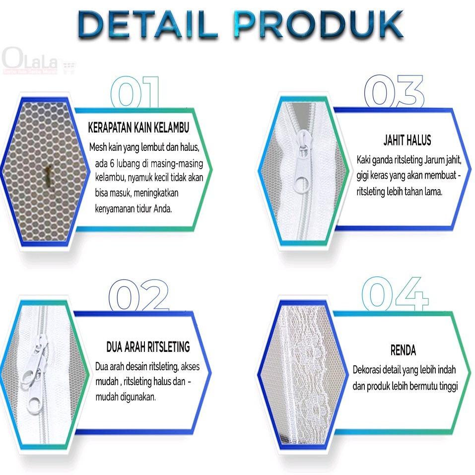 [MQ.11De22ᴳ] Kelambu Lipat 180 x 200 BH-126