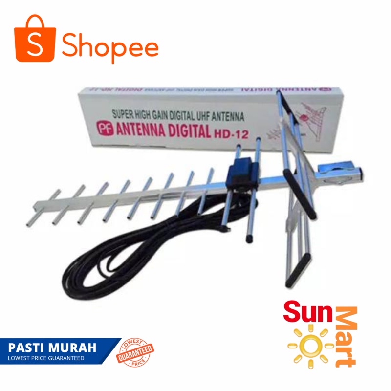 ANTENA PF DIGITAL HD 12 plus KABEL OUTDOOR 10meter LUAR
