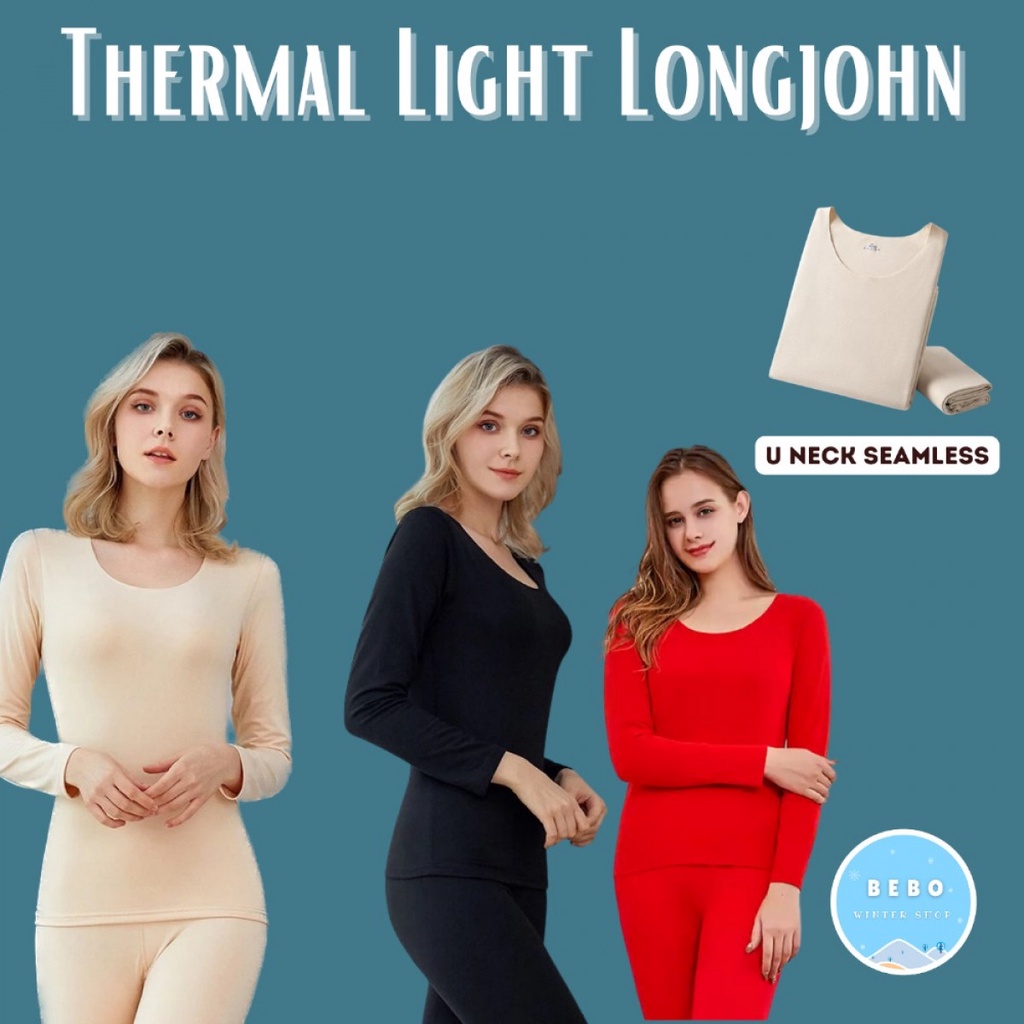 Seamless Women Longjohn  Pakaian dalam Thermal Longjohn Wanita Ringan Seamless anti jeplak