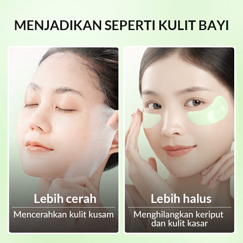 BIOAQUA Avocado SkinCare Set Kecantikan Perawatan Set With Cleanser/Sheet mask/Eye mask Whitening Brightening