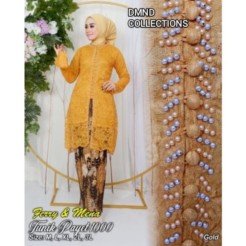 NEW SET KEBAYA TUNIK KANCING PAYET/SET TUNIK MODERN/SET TUNIK BUSUI/KEBAYA MODERN