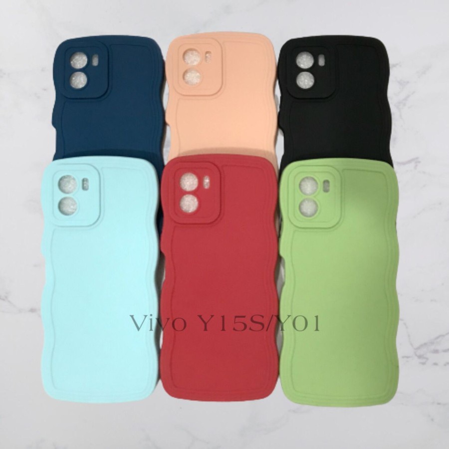 CASE VIVO Y15S/Y01 - SOFTCASE SILIKON GELOMBANG WAVY PRO CAMERA - GA