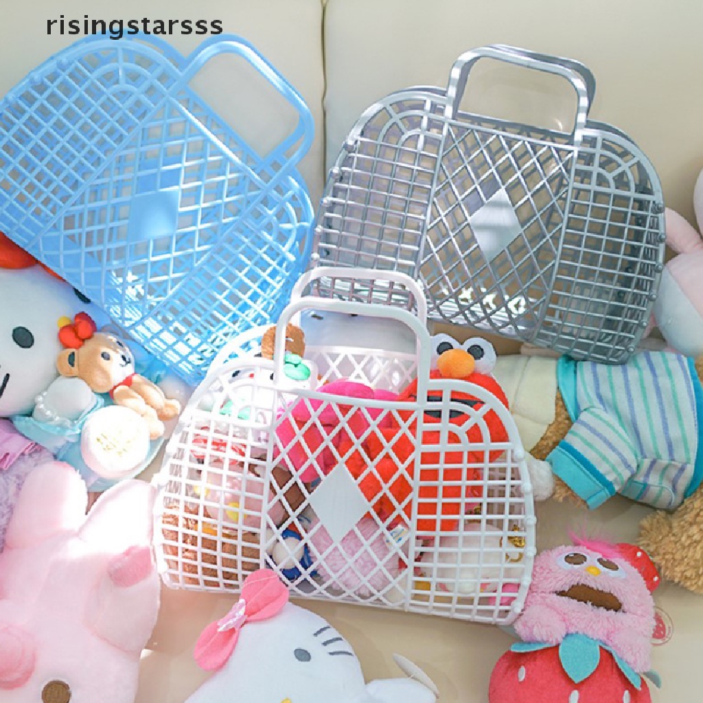 Rsid Span-new Removable Shower Basket Keranjang Mandi Plastik Keranjang Kamar Mandi Berongga Cuci Keranjang Penyimpanan Jelly