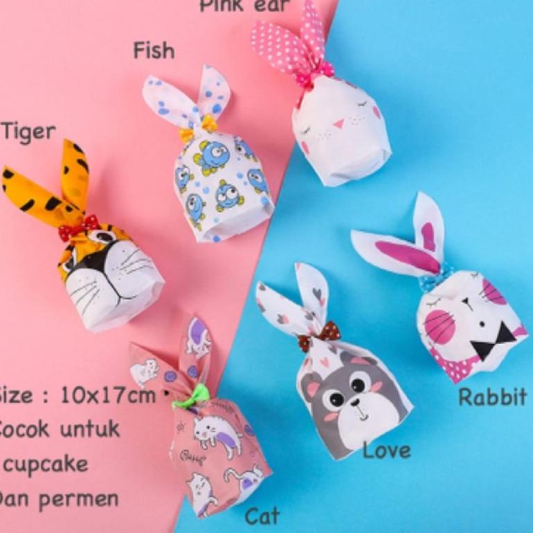 

(A-Q7Q(♫♪) Plastik rabbit small | plastik souvernir rabbit kecil motif kekinian amanah