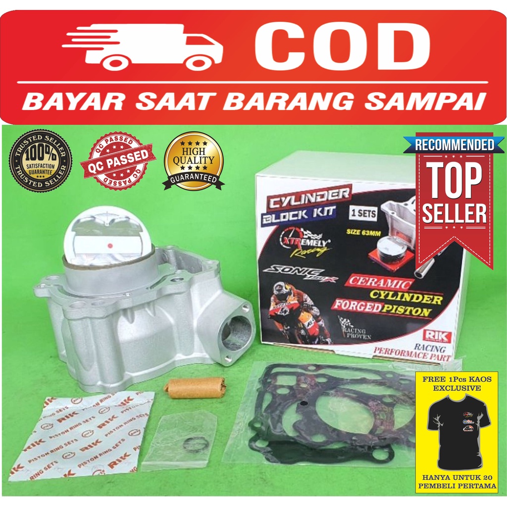 BLOK BORE UP CERAMIC SONIC 150R SUPRA GTR 150R NEW CBR150R CB150R CB150R 62MM (175CC) 63MM (180CC) 6