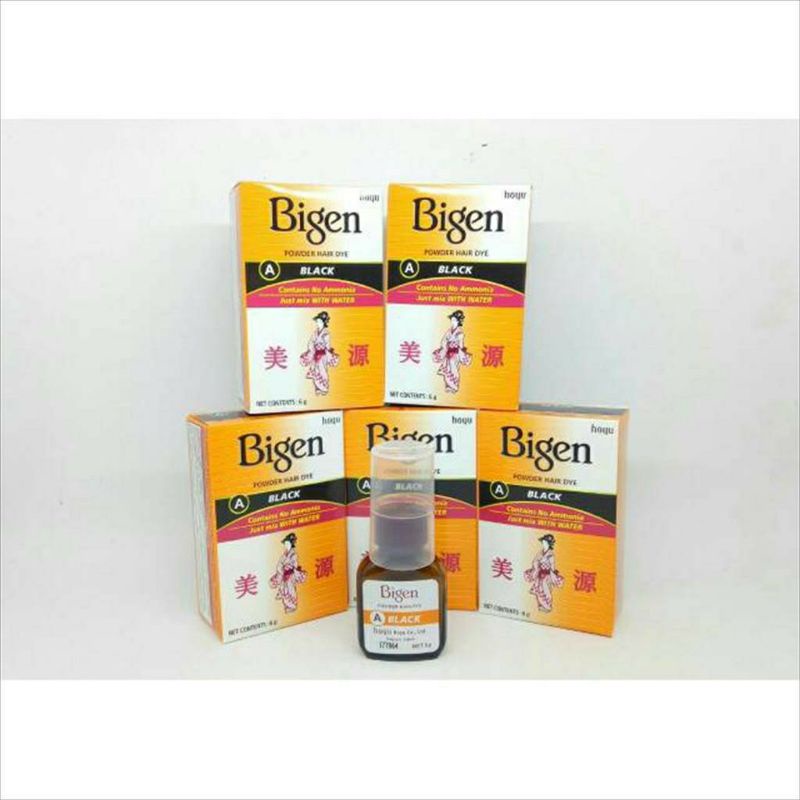 Bigen Powder Hair  Dye cat rambut  BLACK BROWN - 6gr Hitam coklat