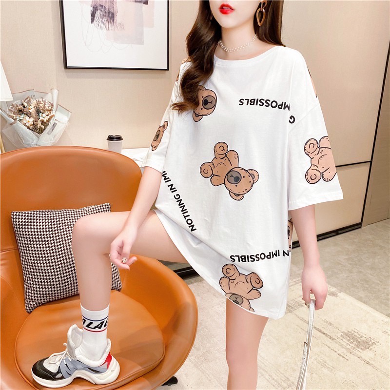 OVERSIZED TEE IMPOSSIBLE BEAR / Atasan Oversized Bigsize / Oversized Import / Oversized Unisex