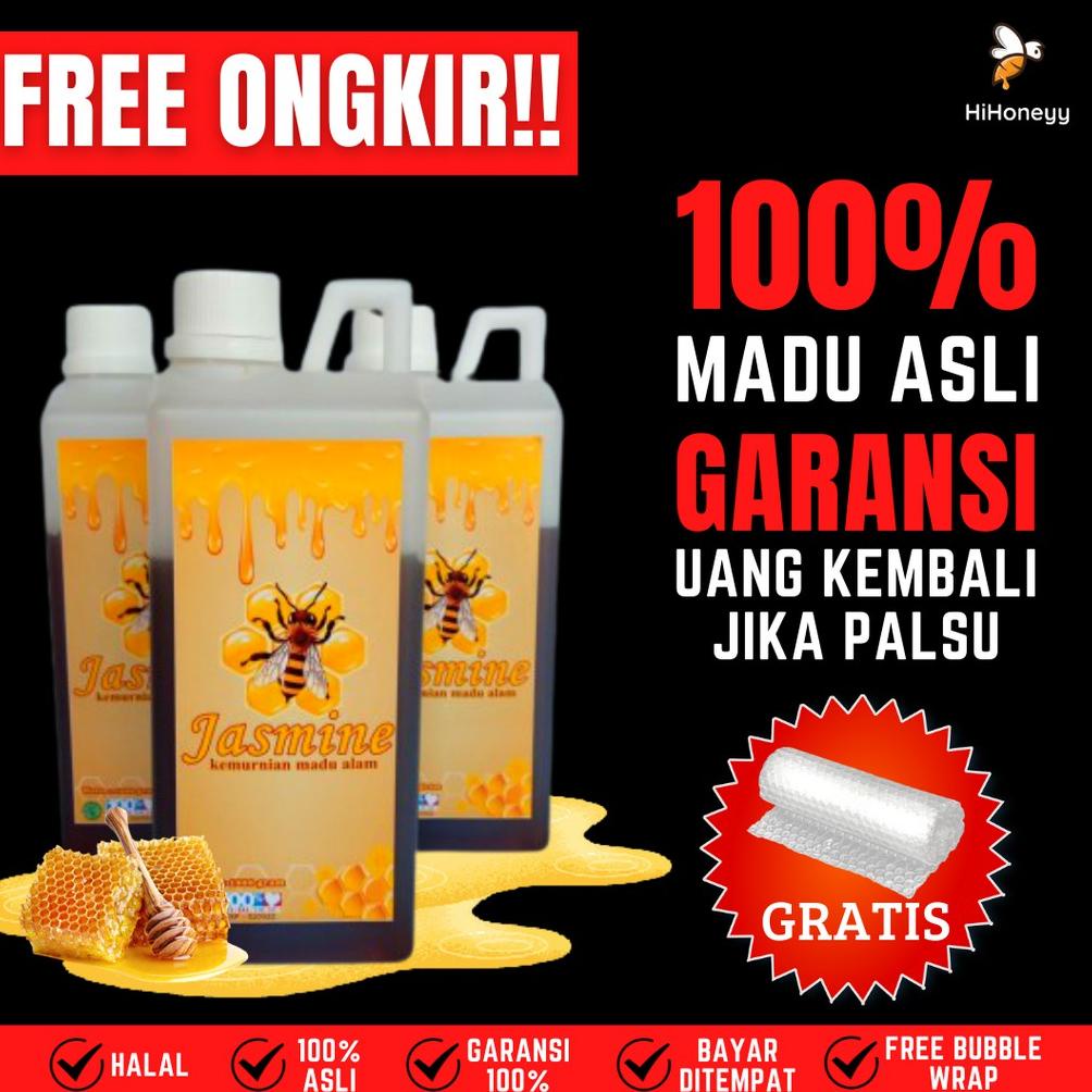 

[BAYAR DITEMPAT] Madu Jasmine Hutan Murni Asli Multiflora Sumbawa 100% Alami Pure Honey Nusantara Original 1kg
