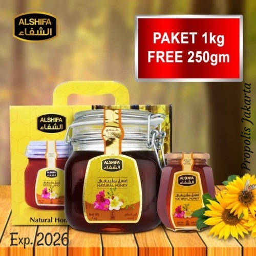 

MADU- MADU ARAB AL SHIFA / ALSHIFA AL-SHIFA 1KG FREE 250GR PAKET PROMO MURAH -MADU