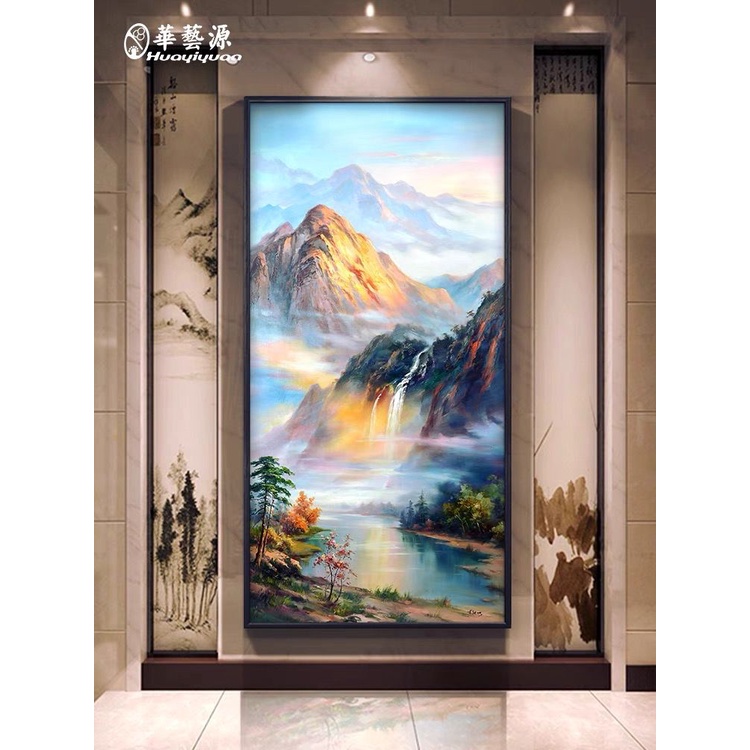 lukisan porcelain 5D lukisan diamond lukisan pemandangan gunung alam 5d