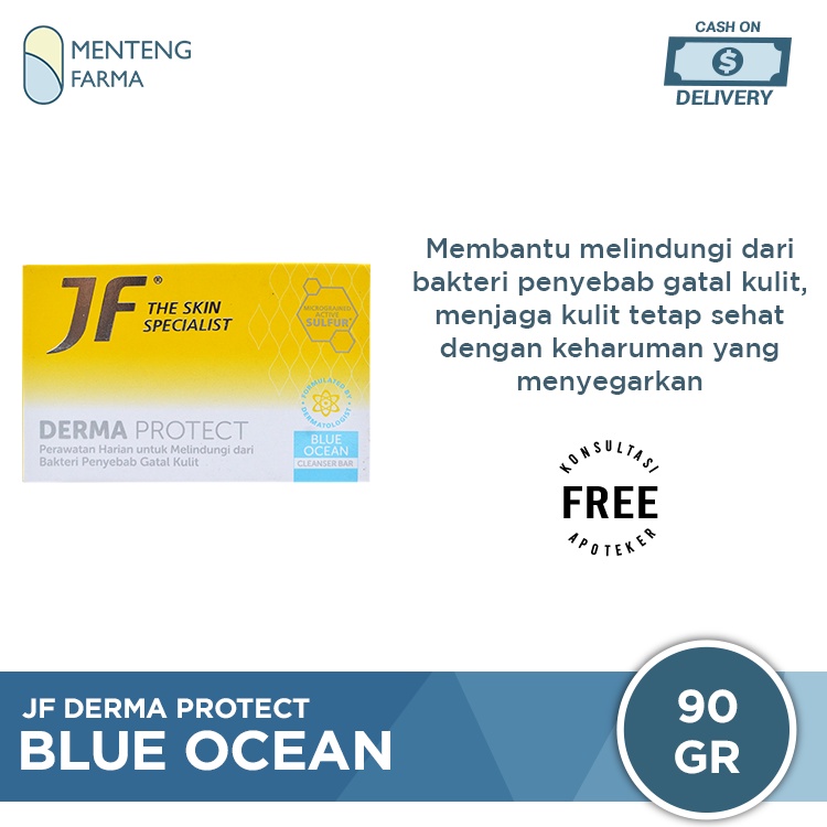 JF Derma Protect Blue Ocean Cleanser Bar 90 Gr - Sabun Antibakteri untuk Gatal Gatal Kulit