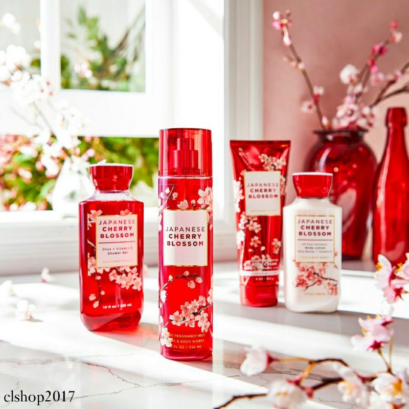 BATH &amp; BODY WORKS BBW JAPANESE CHERRY BLOSSOM SERIES BODY MIST CREAM LOTION SHOWER GEL SHOWER GEL BODY CREAM LOTION MIST WASH WALLFLOWER ROOMSPRAY SCENTPORTABLE GENTLE GEL DEEP CLEANSING GENTLE FOAMING CREAMY LUXE