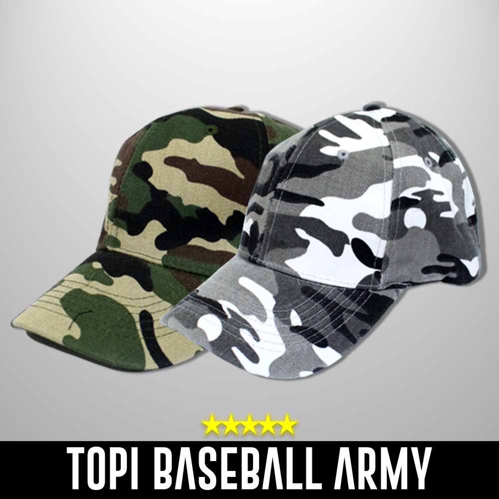 Topi Baseball Loreng Kamuflase Trucker Army Summer Hat - TOP 41