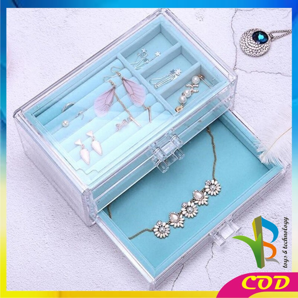 RB-K21 Rak Perhiasan 3 Laci Jewelry Box Organizer Rak Penyimpanan Kalung / Cincin / Gelang