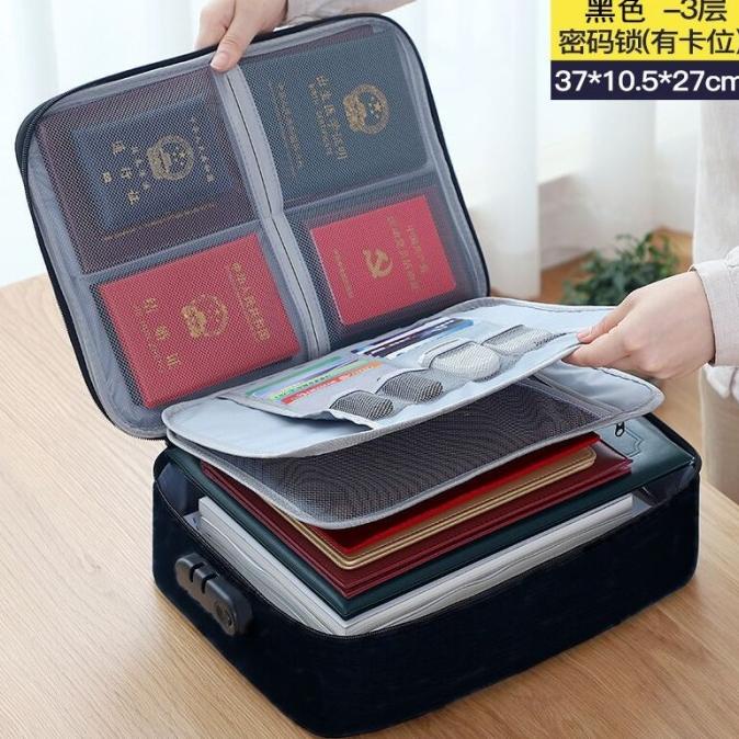 

HRG DISKON Tas Dokumen / Tas Travel Dokumen / Document Storage Box Password