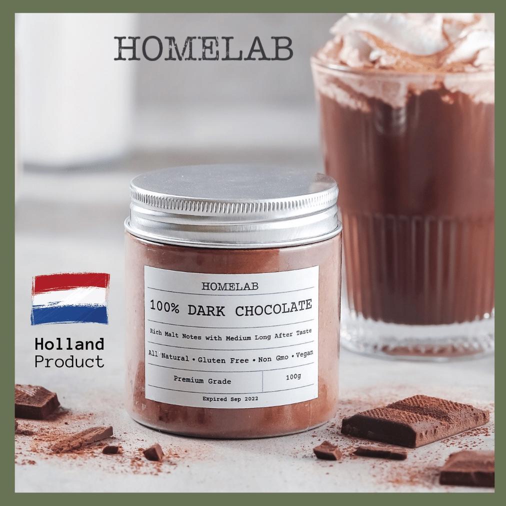 

[BAYAR DITEMPAT] Homelab 100% Dark Chocolate Powder / Bubuk Coklat Asli Premium 100G