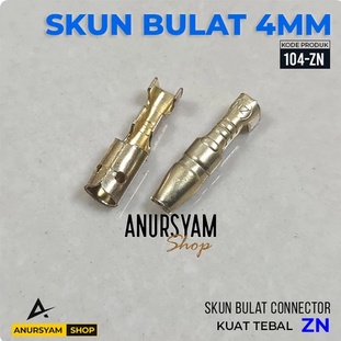 [104ZN] Skun Kabel Bulat Female Male 4mm ZN Sepasang Skun Bulat Tebal