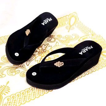 SANDAL WEDGES KOREA MURAH - SANDAL JEPIT  WANITA - SANDAL WANITA MURAH (PRADE MERAK)