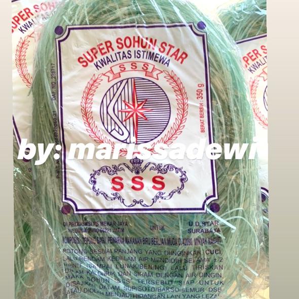 

Free Ongkir/ [TERMURAH] Suun Star 350g Super Sohun Kwalitas Istimewa SSS Soun Soon Sohon Mie Masak Bakso Biru