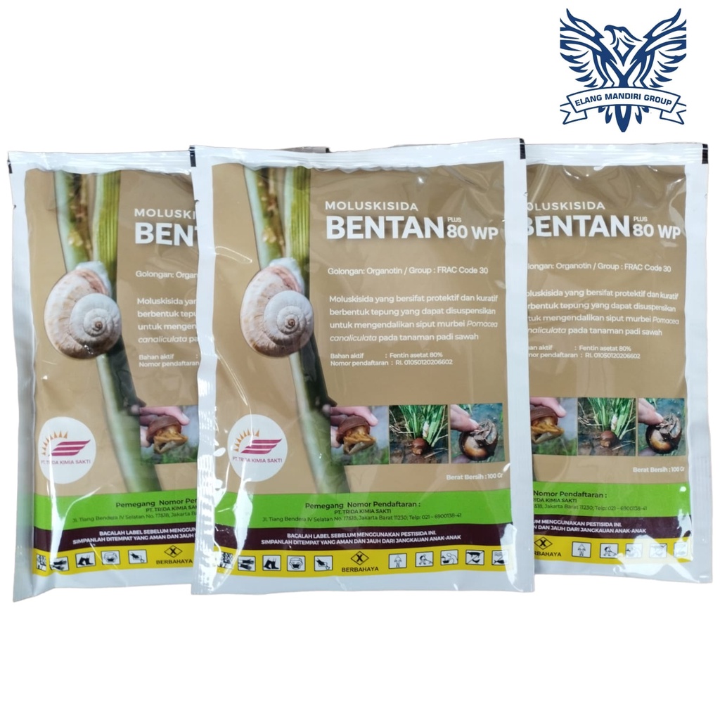 Moluskisida Bentan 80WP Coklat 100gr Bahan Aktif Fentin Asetat 80%