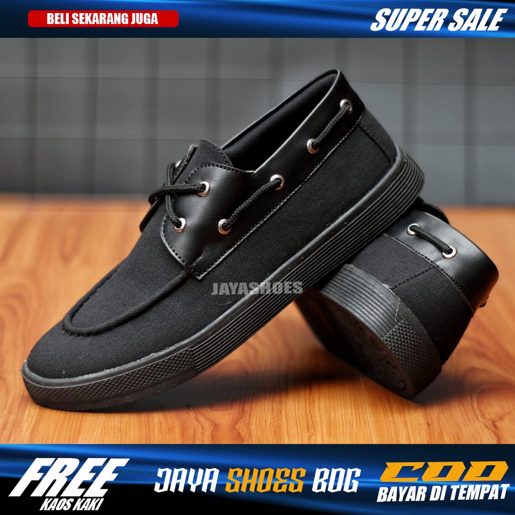 ZAVATO Sepatu Casual Pria Loafers Santai Cowok Simple Bahan Kanvas Original Kekinian