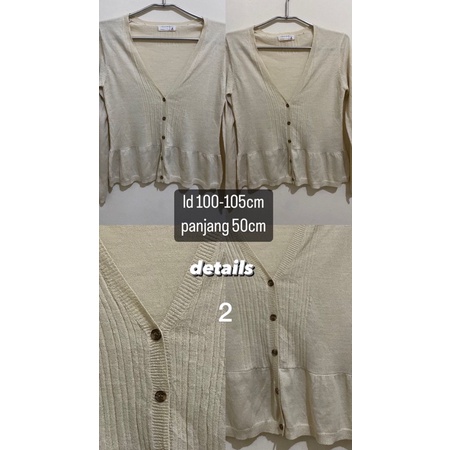 preloved cardigan broken white